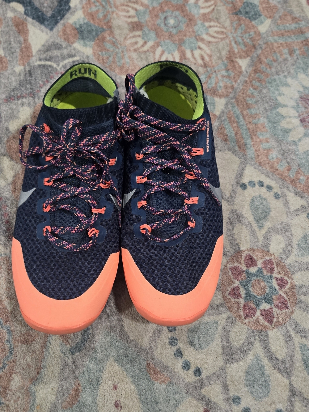 Nike Free Hyperfeel Run Trail Squadron Blue and Atomic Pink Women's 7